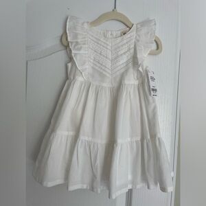 White toddler dress, size 18M new with tag